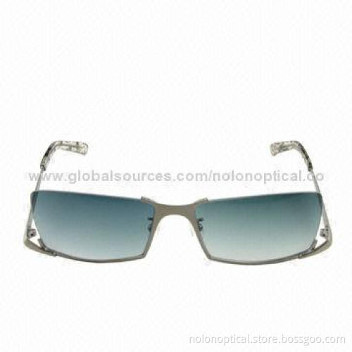 Metal Sunglasses with Marble Temple, Customized Logos Available